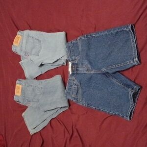 NEW Lot Of 3 Levi's Blue Jeans Bottoms Size 7X